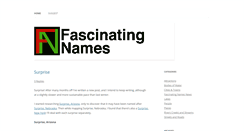 Desktop Screenshot of fascinatingnames.com