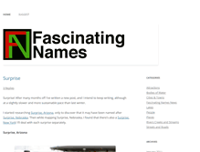 Tablet Screenshot of fascinatingnames.com